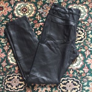 Faux leather pants